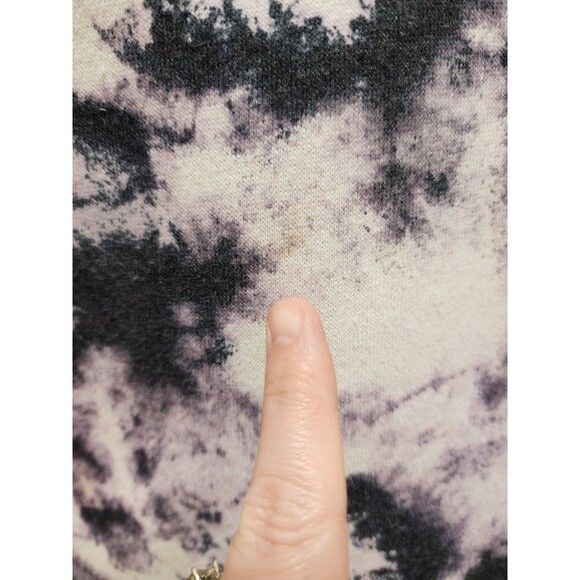 SOCIALITE WOMENS XL BLACK WHITE SWEATSHIRT CROPPED TIE DYE ARTSY WATERCOLOR HIP - Picture 7 of 13